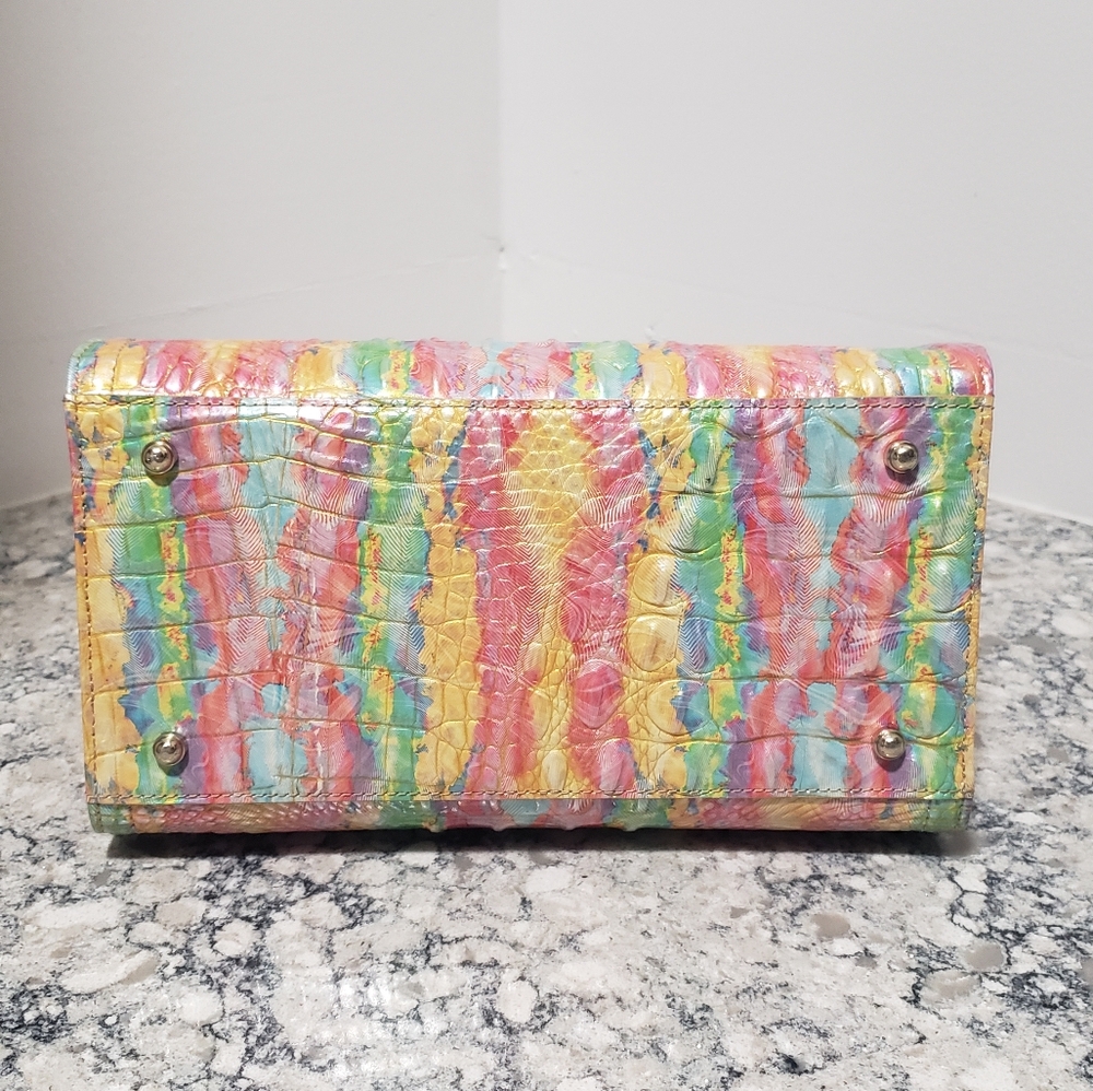 🍭Brahmin Small Caroline Satchel Saltwater Taffy Melbourne - Picture 13 of 16